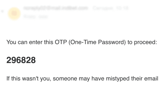 Indibet Verification