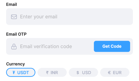 Indibet registration form